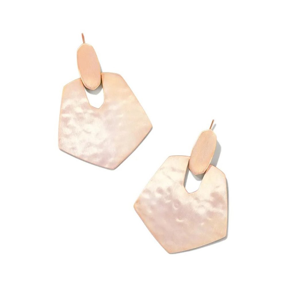 Kendra Scott rose gold 14K plated bras Finch drop earrings